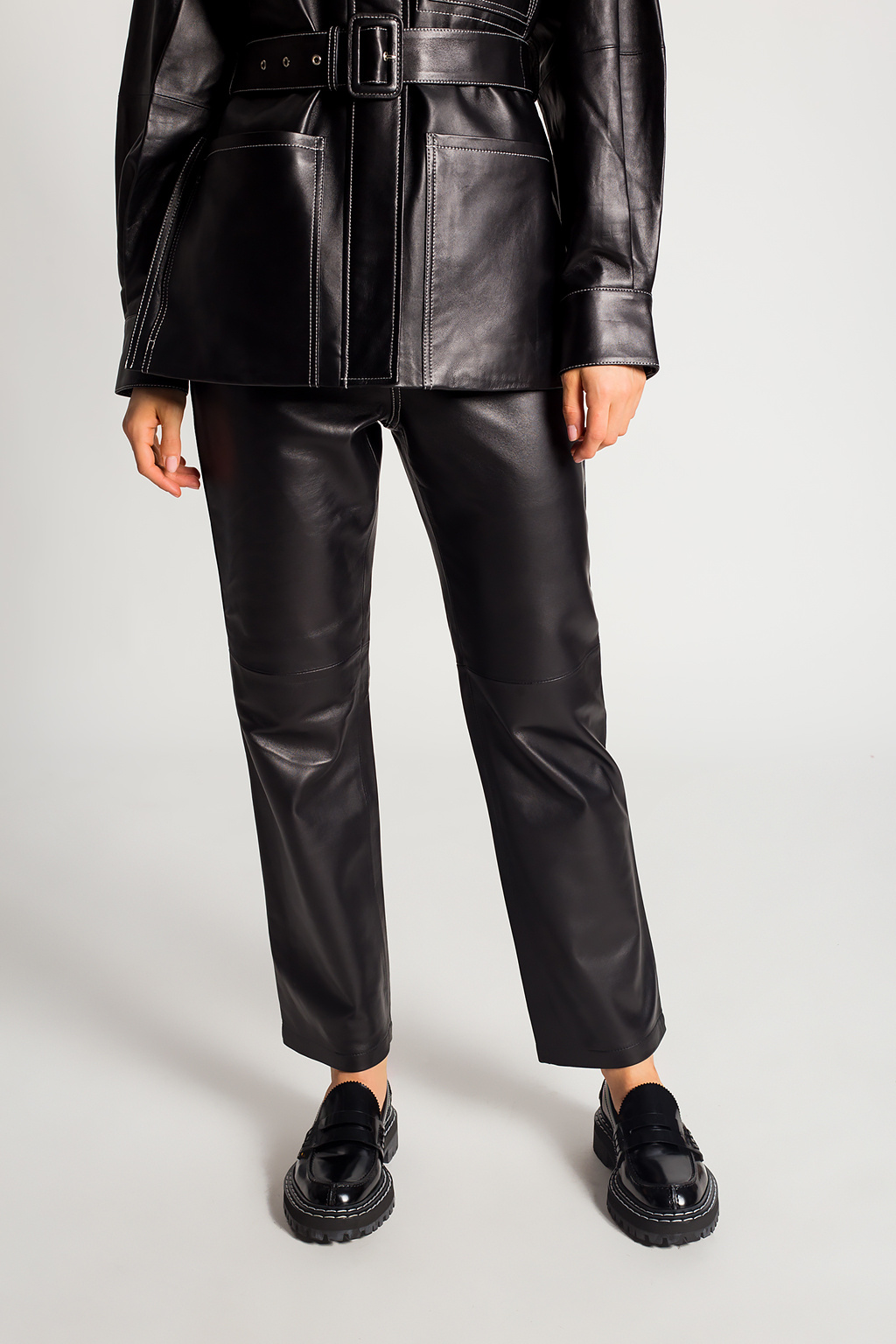 Black Leather trousers Proenza Schouler White Label